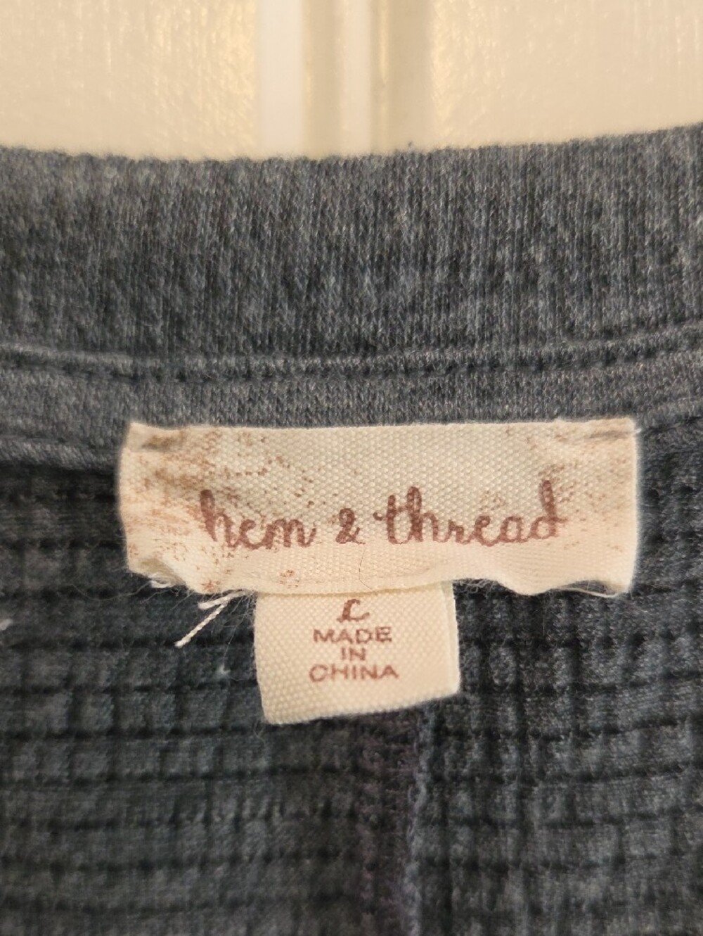 Hem & Thread Slate Gray Waffle-Knit Ruffle-Hem Tunic - Picture 2 of 5